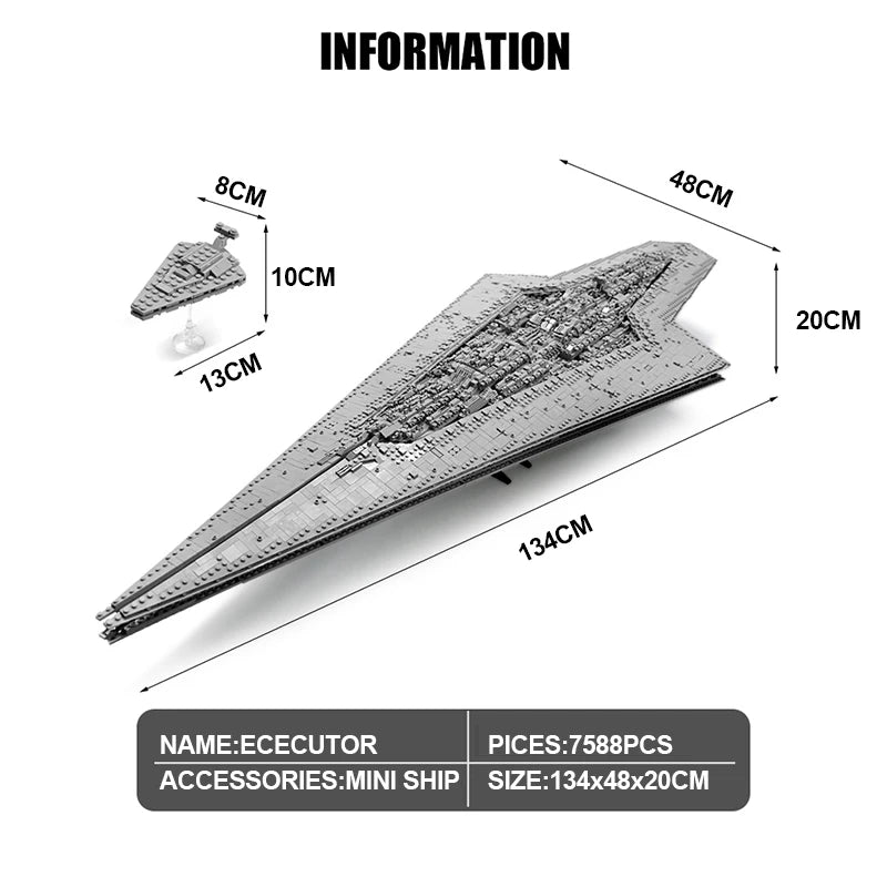 L'Executor — Destroyer Stellaire Super — Set de construction MOC Star Wars 7500+ pièces