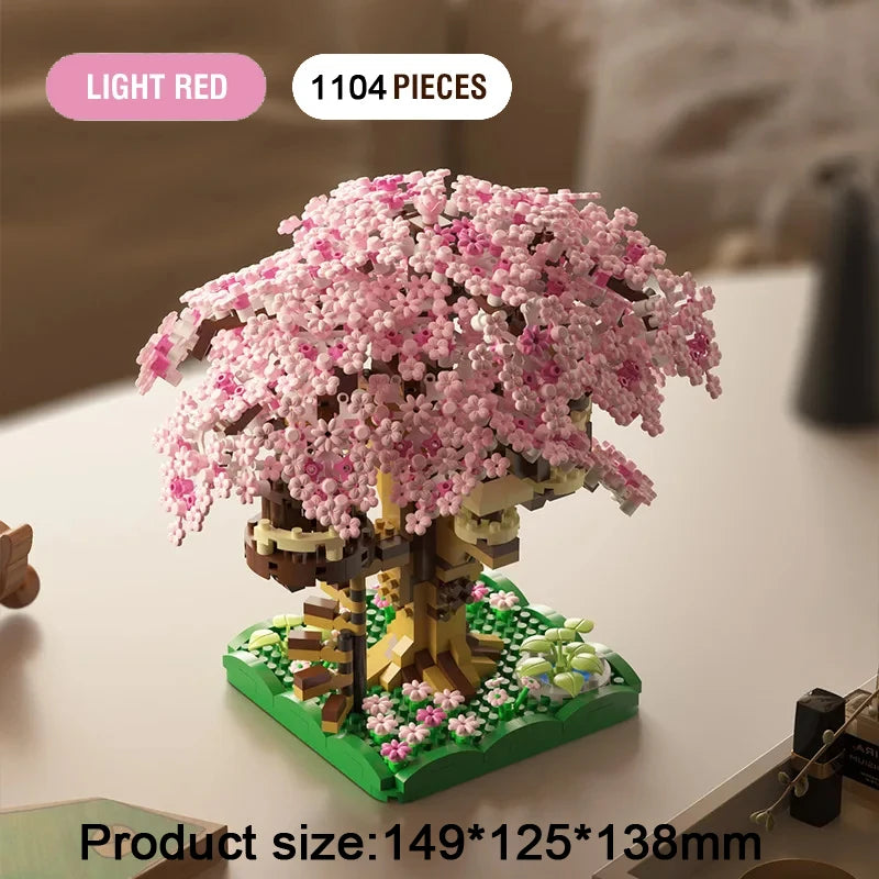 Maison/arbre cerisier Sakura en Briques — Set de construction | 1100 à 2200 pièces