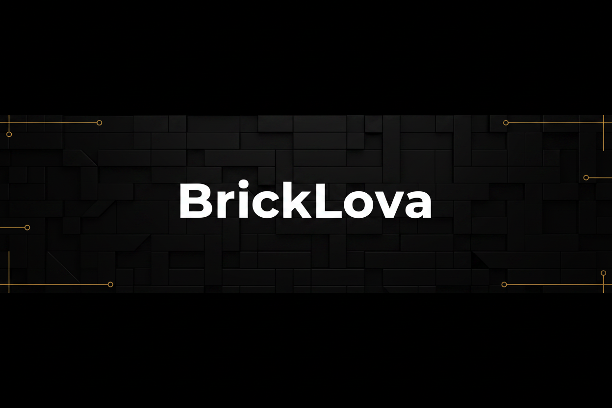 Bannière BrickLova fond noir